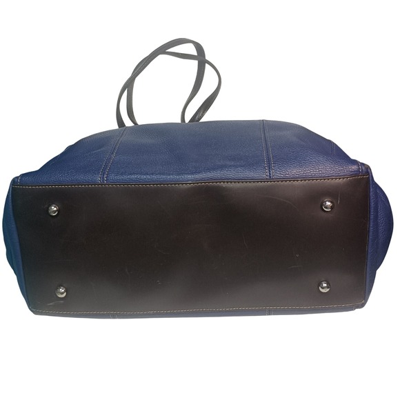 Tignanello Blue Leather Shoulder Bag SKUCH116 - Picture 5 of 9